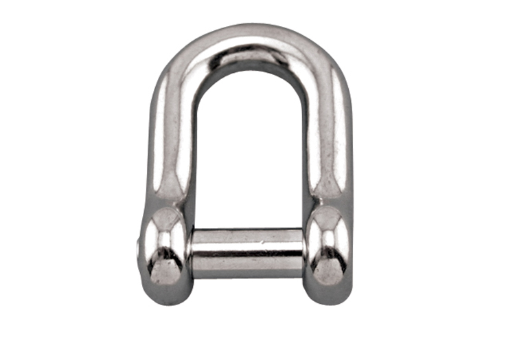 Stainless Steel straight D Shackle with No Snag Pin, S0115-NS06, S0115-NS08, S0115-NS10, S0115-NS12, S0115-NS13, S0115-NS16, S0115-NS20, S0115-NS22, S0115-NS25